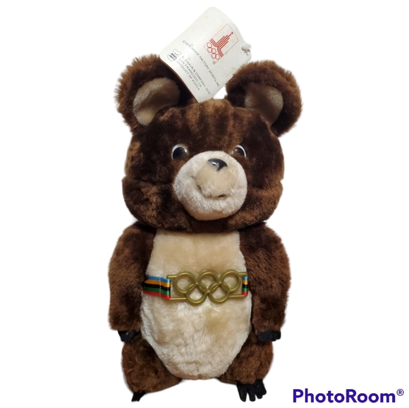 1980 Moscow Olympic Bear Misha with Original Tags Stuffed Brown Collectible 13" - Picture 2 of 15